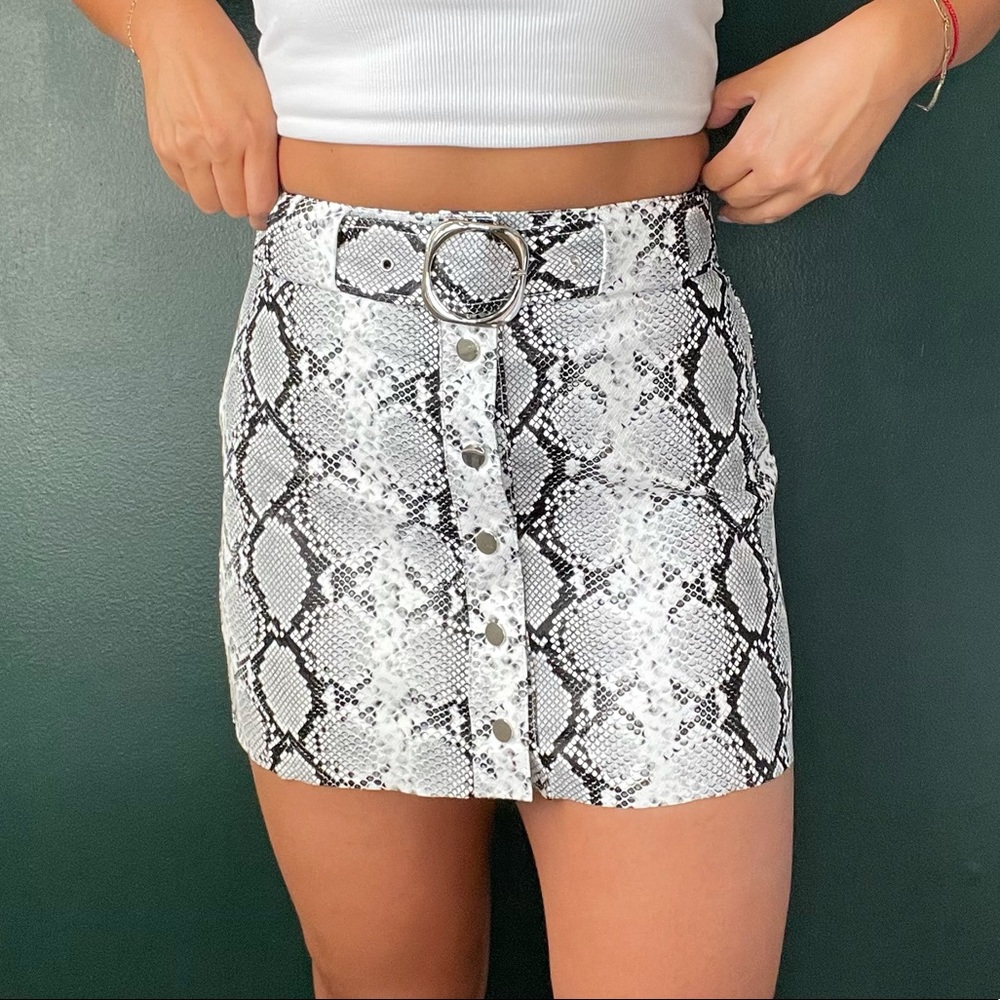 Snake Print Skirt